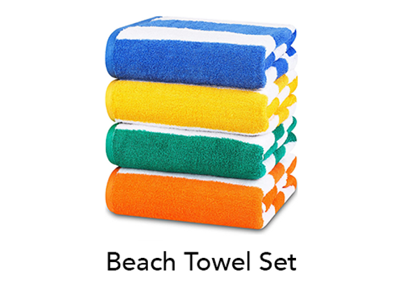 Set of Beach Towels Stacked